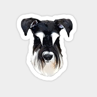 Mini Schnauzer Black and Silver Sticker